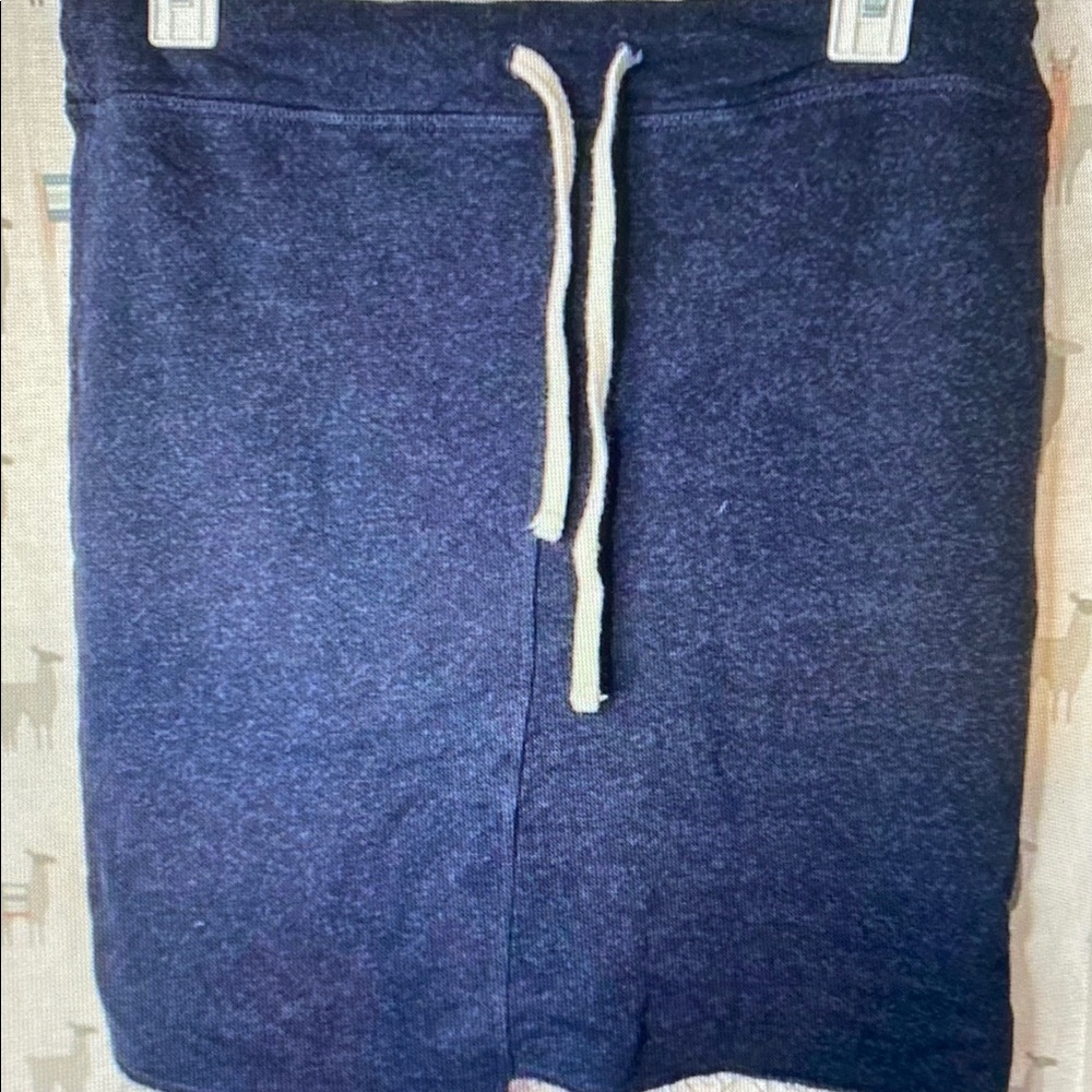 Sundry Navy Blue Drawstring Midi Skirt